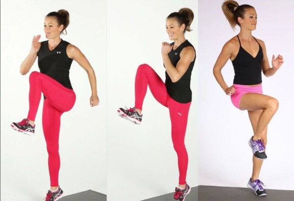 Bài tập Cardio cho nữ chạy nâng cao gối