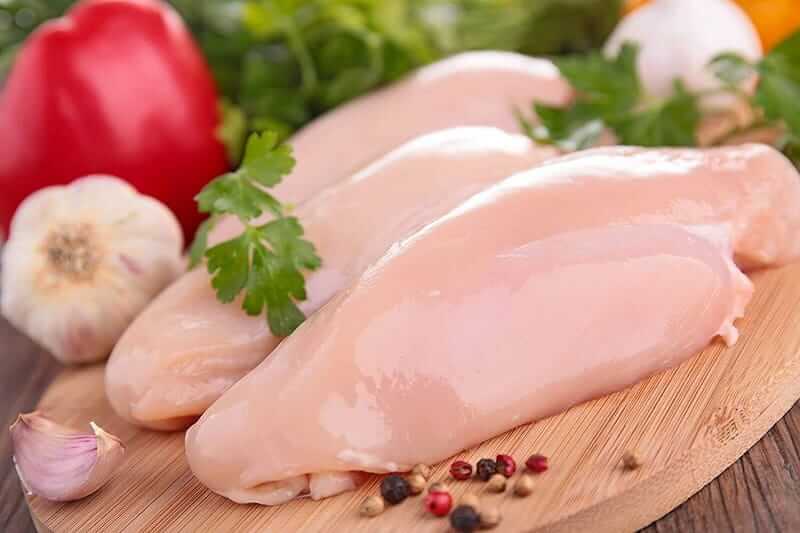 Dinh dưỡng trong 100g ức gà sống